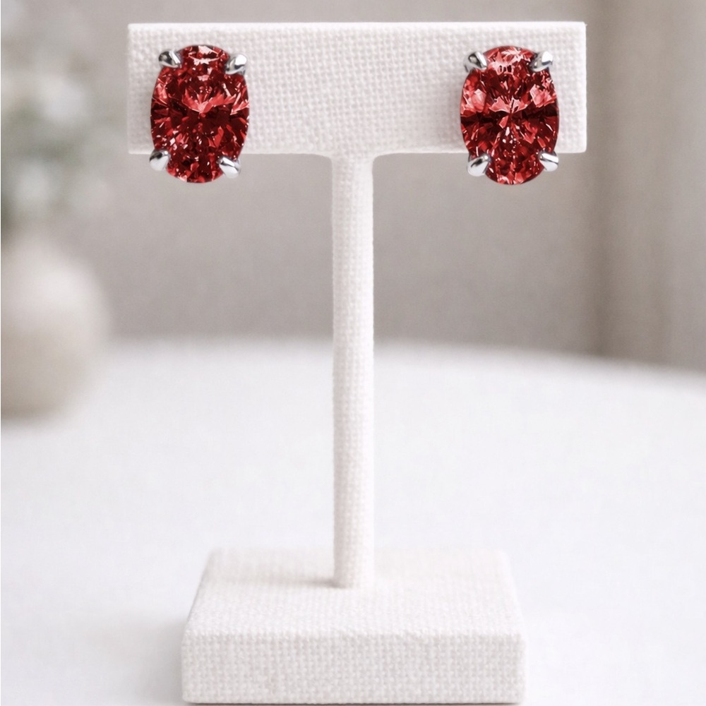 Red Stud Earrings